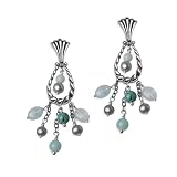 Carolyn Pollack Pastel Illusions Shades of Aqua Chandelier Earrings