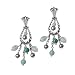 Pastel Illusions Shades of Aqua Chandelier Earrings