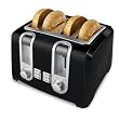 Applica Black Decker 4 Slice Toaster Black Extra Wide Slots Cord Wrap