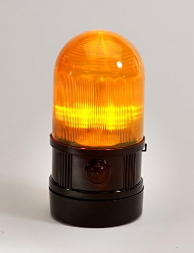 Compact LED Strobe Light, in 4 Amber LED with Magnetic base, 5.7 inch (H) x 2.8 inch (Dia.) use 3 AA-cell batteries (Not included). recommended for Indoor Use.