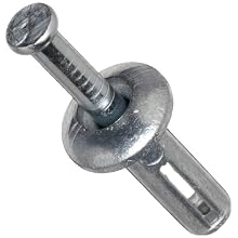 Zinc Plated Steel Hammer Drive Anchor 1/4" Diameter x 3/4" Length (Pack of 100)