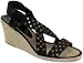 Andre Assous Alamea Women's Black Espadrille Wedge Sandals