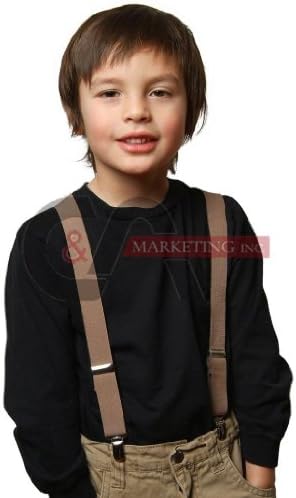 Kid Suspenders Solid Color Elastic (22-26-30 inch - 15 Colors)