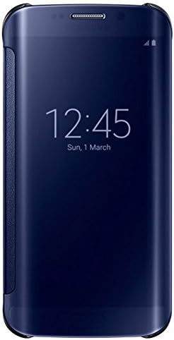 Samsung Clear View Cover Translucent Flip Case (EF-ZG925B) for Samsung Galaxy S6 Edge G925, Retail Packaging - Clear Black