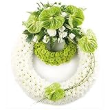 Review Flowers Direct  / A beautiful fresh and crisp double wreath - Send Funeral Tribute of Fresh Flowers