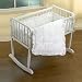 Baby Doll Bedding Simplicity Port-a-Crib Set, White