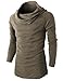H2H Mens Casual Slim Fit Turtleneck Pullover Lightweight Long Sleeve Sweaters