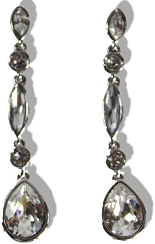 Givenchy Crystal Teardrop Long Dangle Earrings