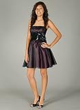 Chiffon Sequin Waist Flower PIN Dress for Bridesmaid Formal Prom