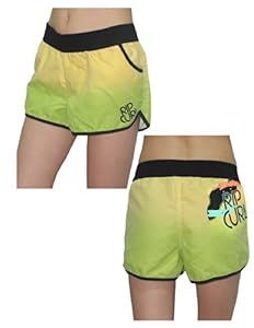 Rip Curl Womens Casual Beach & Surf Summer Shorts 14 Green & Yellow
