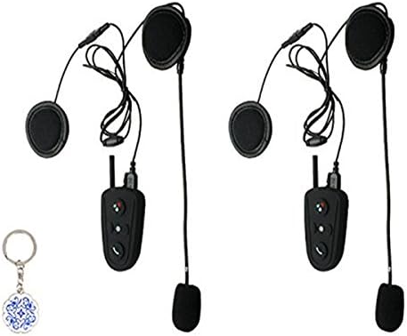 100m 2-way talk Intercom Bluetooth FM Motorcycle Motorbike Helmet Headset HM-528 A pair + Hopezone Free Gift Keychain