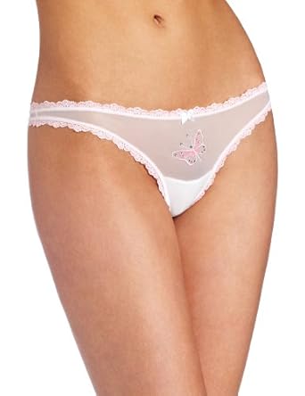 Betsey Johnson Women Sheer Embellished Thong
