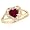10k Gold Heart Synthetic Garnet January Birthstone Ring