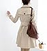 DJT Women's Elegant Long Trench Coat with Belt