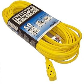 14 Awg Flat Yellow Extension Cord -50Ft