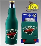 SET OF 2 MINNESOTA WILD CAN & BOTTLE KOOZIE COOLER