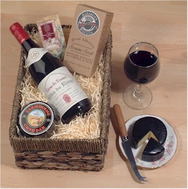 Wine, Cheese and Biscuits - Cheese Hampers and Gift Baskets