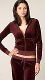 JUICY COUTURE Velour - Juicy Couture Basic Velour Hoodie PLONK Wine (2007 Arrival)