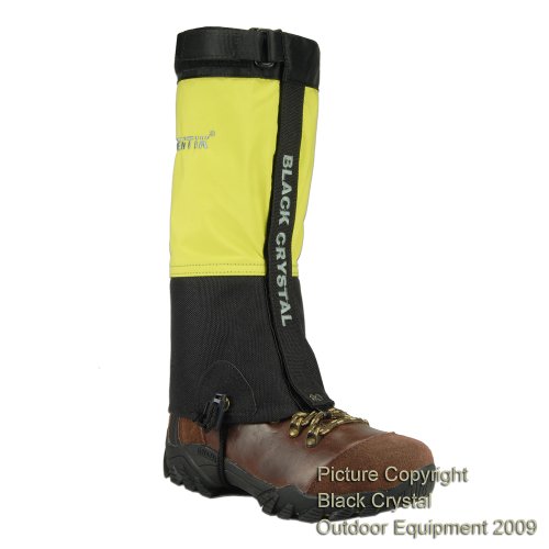 Black Crystal Hiking Ski Snow Gaiters for Kids Waterproof Breathable