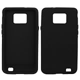 GTMax Black Soft Rubber Silicone SKin Cover Case for AT&T Samsung Galaxy S2 / S II I9100