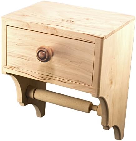 Toilet Paper Dispenser with Convenience Drawer - Maple