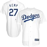 MLB Majestic L.A. Dodgers Matt Kemp #27 Youth Replica Jersey - White (Medium)