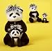MAMA & BABY PANDA ZIBBIE PLUSH TOY 10"H