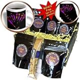 IMAGE OF Yves Creations Fan Designs - Orange Purple Fan - Coffee Gift Baskets - Coffee Gift Basket