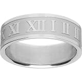 Stainless Steel Roman Numeral Men's Ring size 11 Emitations