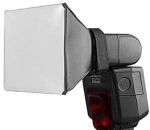Universal Flash Diffuser for Shoe Mount Flashes / Handle Mount Flash soft box style white surface