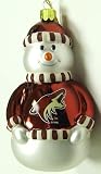 Phoenix Coyotes NHL Blown Glass Snowman Ornament
