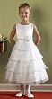 New Organza Tiered Flower Girl Pageant Dress White Ivory Pink or Black 2 to 12 Girls