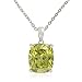 Sterling Silver Cushion-Cut Created Peridot title=