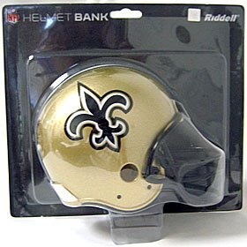 Riddell New Orleans Saints Helmet Bank