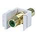 Monoprice 106546 Keystone Jack-Modular RCA with Green Center, White