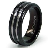 8mm Black Titanium Ring (Sizes 8-12)