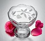 SMALL GRAPE DESIGN CRYSTAL FOOTED BOWL