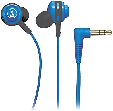 Audio-Technica ATH-COR150 Core Bass In-Ear Headphones - Stereo - Blue - Mini-phone - Wired - 16 Ohm - Earbud - Binaural - 3.94 ft Cable