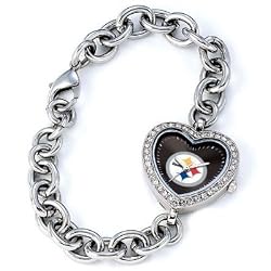 Pittsburgh Steelers Gametime Heart Bracelet/Watch