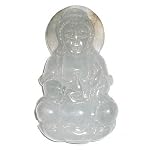 Jade Pendant 04 Spiritual Kwan Yin Green Goddess Vase Gemstone 1.5