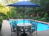 Navy Blue Patio Umbrella 8 foot with Crank and Handle