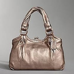 Coach Parker Leather Kisslock Framed Satchel Bag Purse 13468 Rosegold