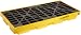 Justrite 28654 EcoPolyBlend 24 Gallon Sump, 49" x 25" x 5.5" (LXWXH) Yellow 2 Drum Modular Accumulation Centers