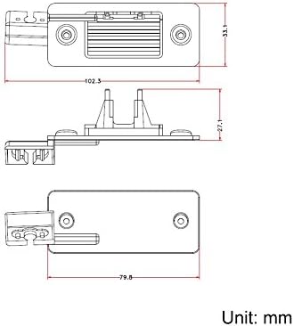 Handxen Night Vision Built-in Distance Scale Line Car Reverse Backup Camera for Skoda Fabia 2012/Fabia 2013