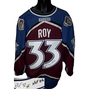 Buy Patrick Roy Autographed Hand Signed Colorado Avalanche Maroon CCM Jersey HOF 06