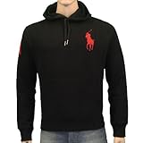 Polo Ralph Lauren Big Pony Fleece Hoodie Black Red