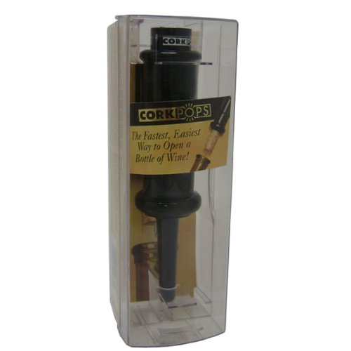Cork Pops Original Wine Bottle Opener, Black