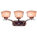 3 Light Vanity - Burnished Copper and Black Cherry Finish