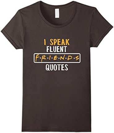 Women's I Speak Fluent Friends Quotes T-shirt For Friends Day Medium Asphalt
