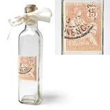 Red Stamp 8.5 Inch High Decorated Small Apothecary Jar
